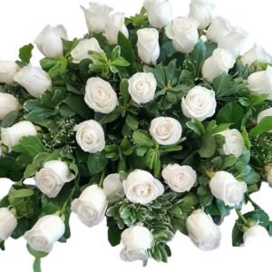 White Rose Casket Spray