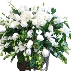 Simply White Casket Cover