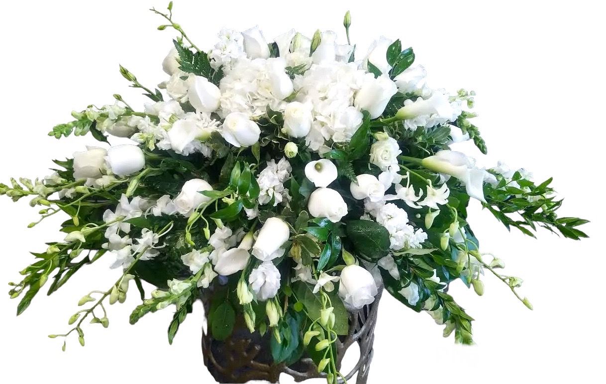 Simply White Casket Cover