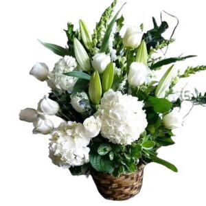 Lush White Basket