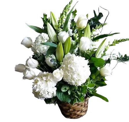 Lush White Basket