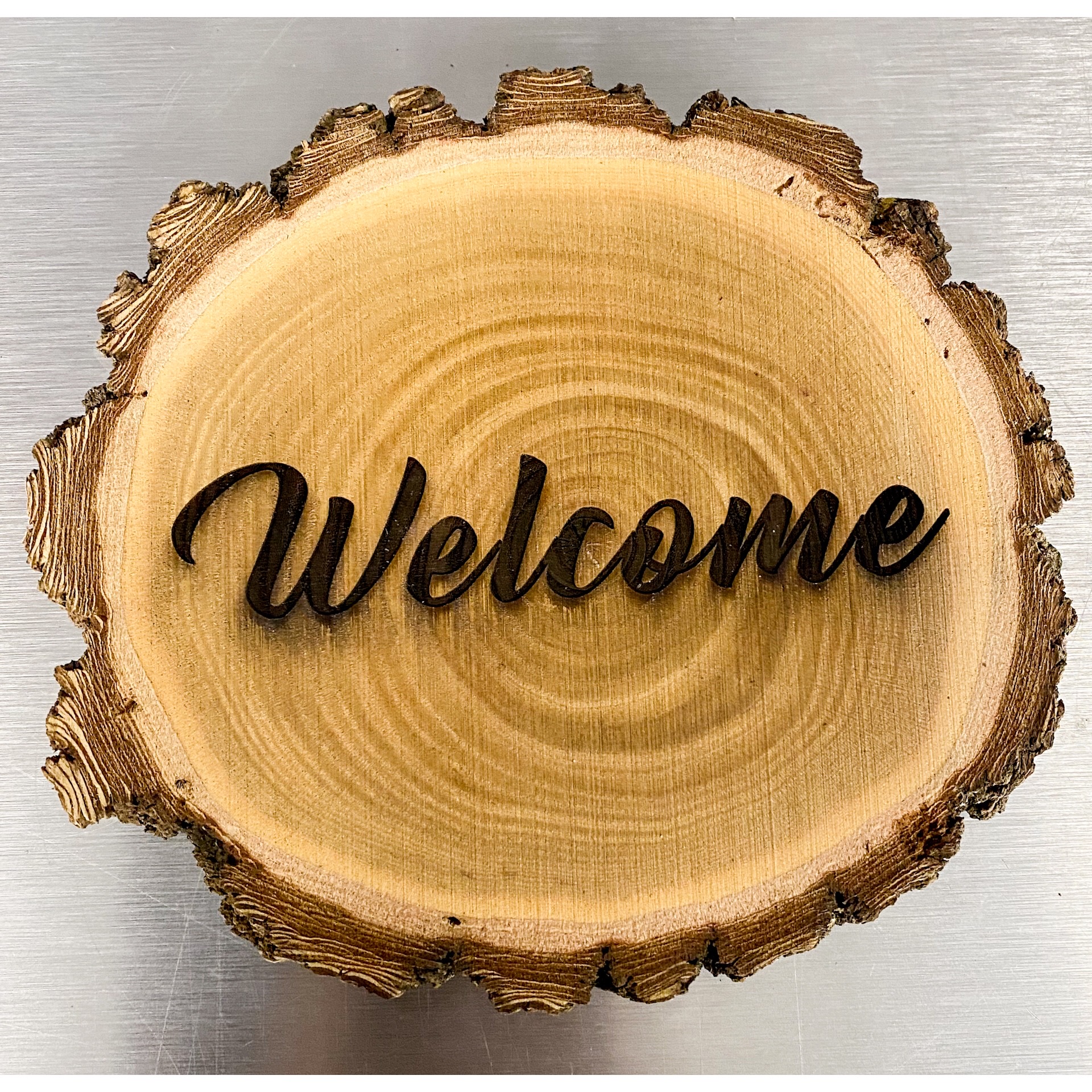 Customized Small Tree Stump Plaque