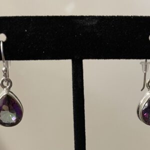 Sterling Silver and Mystic Topaz Teardrop Earrings