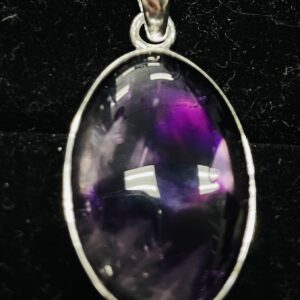 Sterling Silver & Purple Gemstone Pendant
