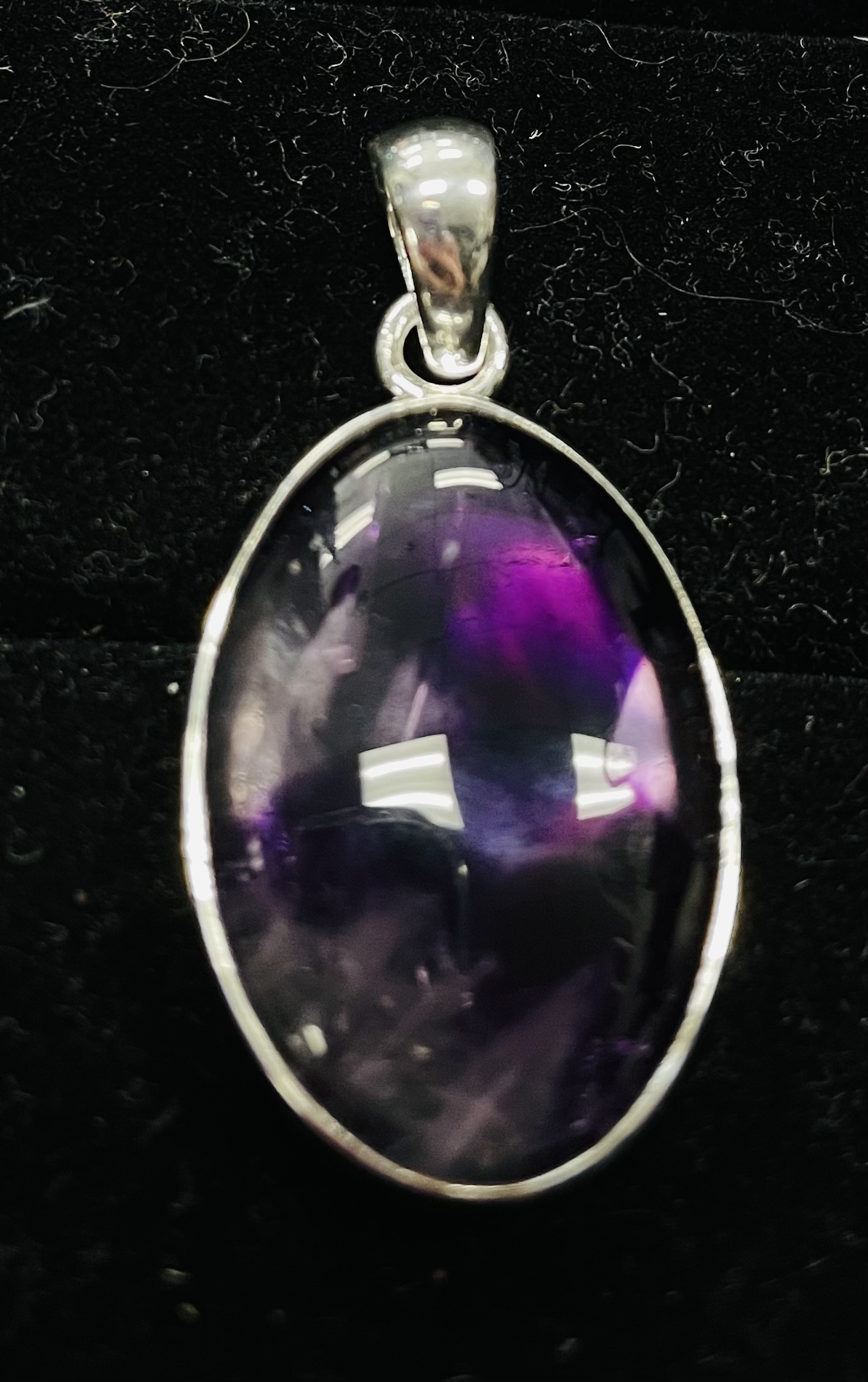 Sterling Silver & Purple Gemstone Pendant